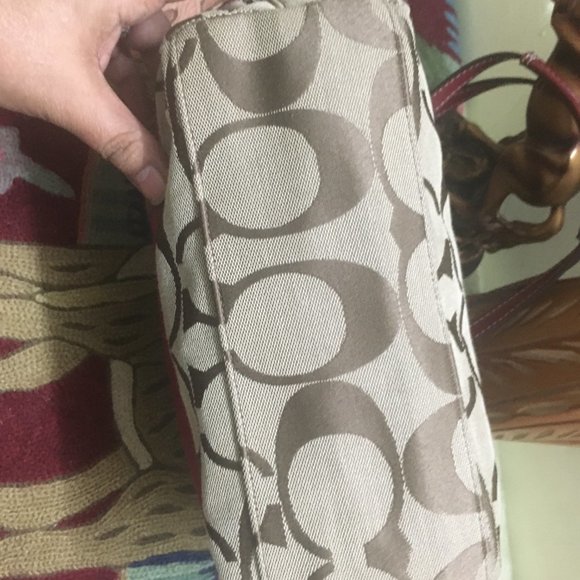 Authentic Coach Signature Striped Tote Bag - Picture 6 of 16